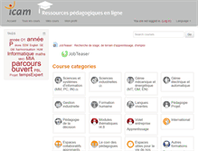 Tablet Screenshot of moodle.icam.fr